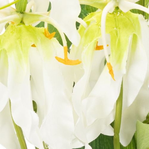 Artificial Gloriosa flower, white and yellow, elegant flowering branch for decoration, 80cm, 3 pieces | Floristik24.ie