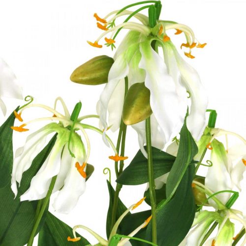 Artificial lily, flower decoration, artificial plant, silk flower white L82cm 3pcs