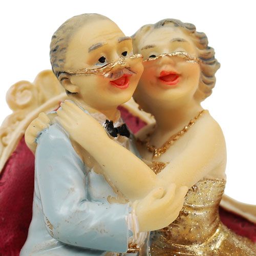 Floristik24 Gold wedding couple H10cm