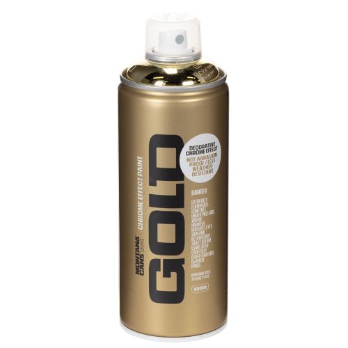 Gold Chrome Effect Decorative Spray Paint, Montana Cans 400ml buy online | Floristik24.ie