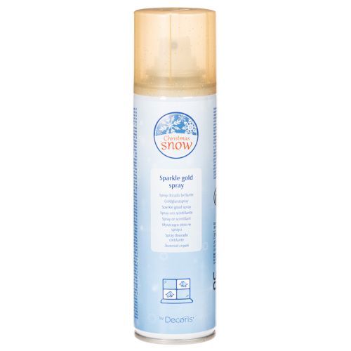 Gold glitter spray for Christmas decorations, 150 ml