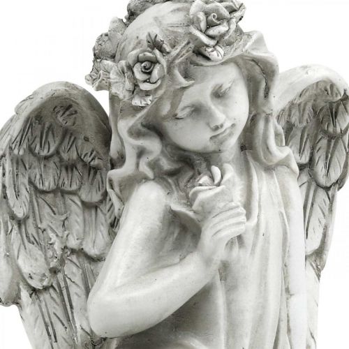 Floristik24 Grave angel sitting Grave decoration angel 20×14×20cm