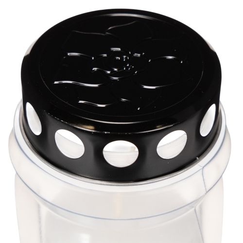 Grave candle lantern with black lid 23cm | Floristik24.ie