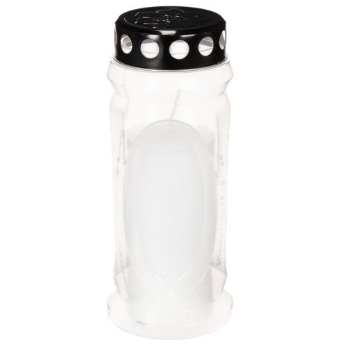 Grave candle lantern with black lid 23cm | Floristik24.ie