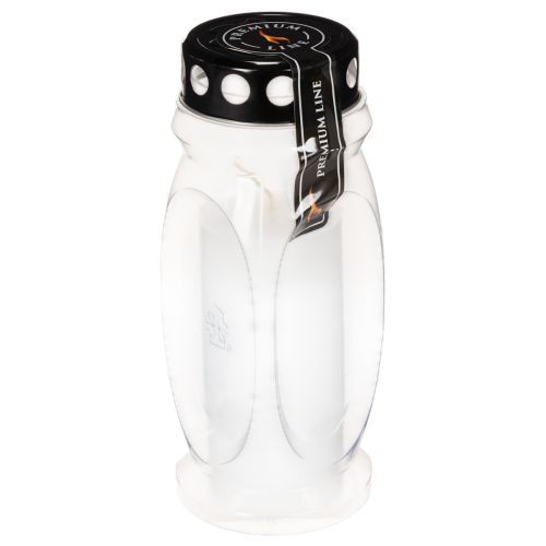 Grave candle lantern with black lid 23cm | Floristik24.ie