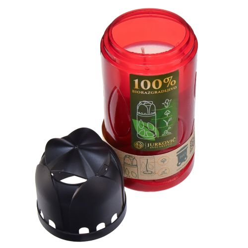 Product Grave Candle Red Compostable Memorial Candle H20cm