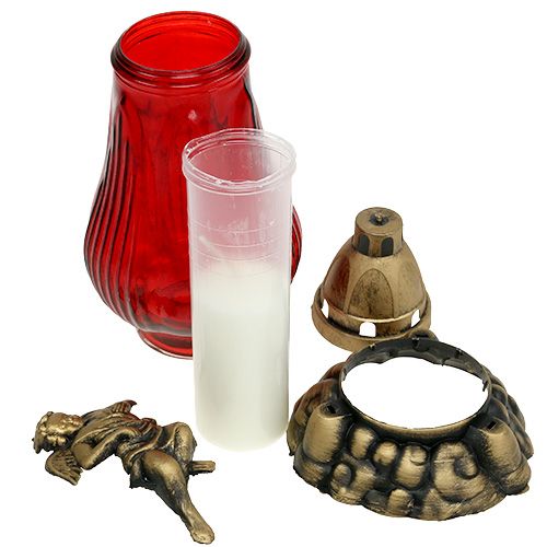 Floristik24 Grave light glass Ø14cm H28cm 4pcs