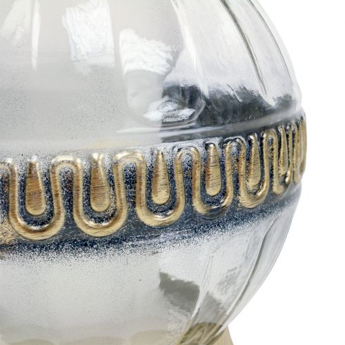 Product Grave light glass with ornament Ø16cm H28.5cm gold 2pcs