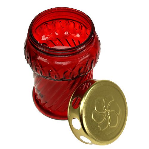 Product Grave light glass red Ø7cm H13cm 8pcs