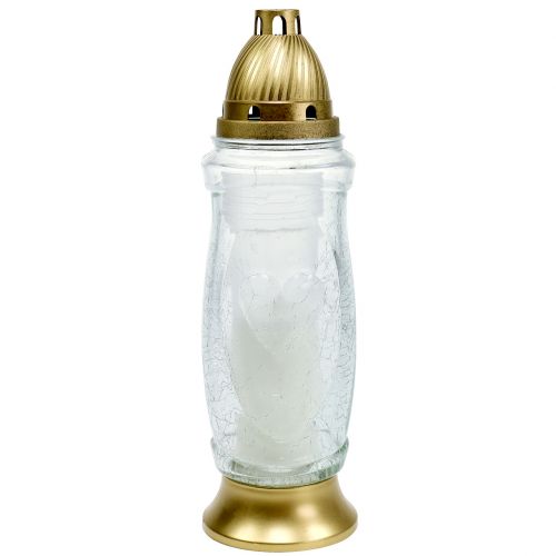 Floristik24 Grave light heart 52h Ø10cm H34.5cm gold