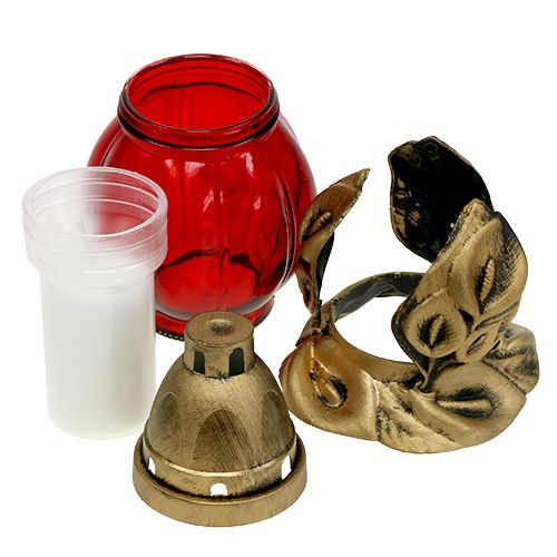 Floristik24 Grave light red Ø12.5cm H19.5cm 6 pcs