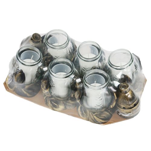 Floristik24 Grave light Ø12.5cm H19.5cm white 6pcs