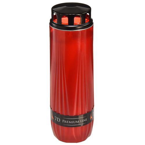 Floristik24 Grave candle Aura cemetery candle red black 7 days H24cm