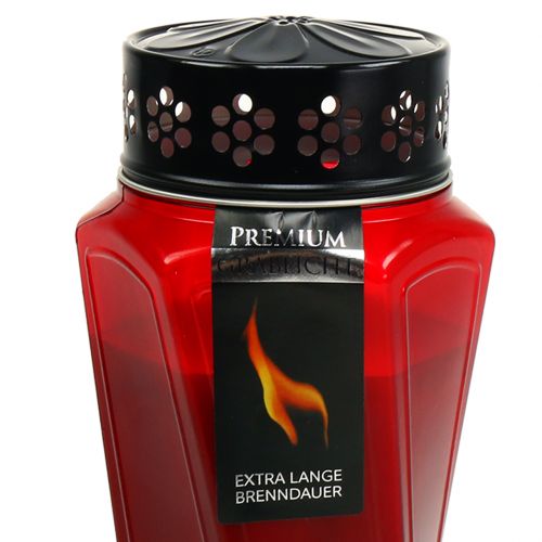 Product Grave light Plastic rotated Red Ø11cm H25cm