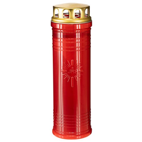 Grave lights red Ø7.5cm H24.5cm 1 piece