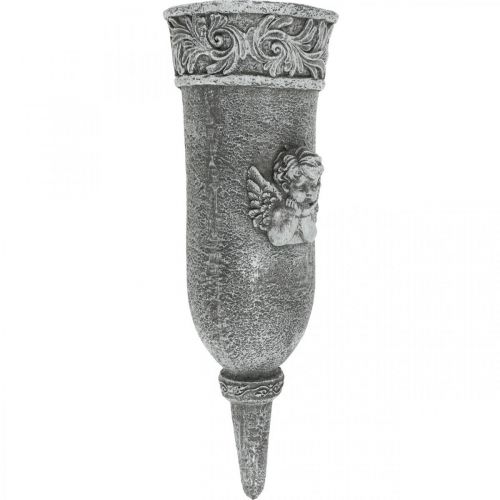 Floristik24 Grave ornaments Mourning flowers Grave vase with angel L29.5cm