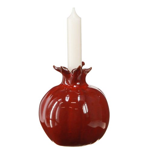 Floristik24 Pomegranate Ceramic Candle Holder for Taper Candles H15cm 2pcs