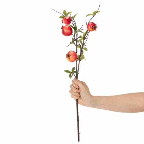Artificial pomegranate branch as a fruit branch for table decoration, 68cm | Floristik24.ie