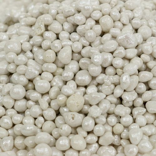 Floristik24 Granules 2mm - 4mm White Brillant Light 1l