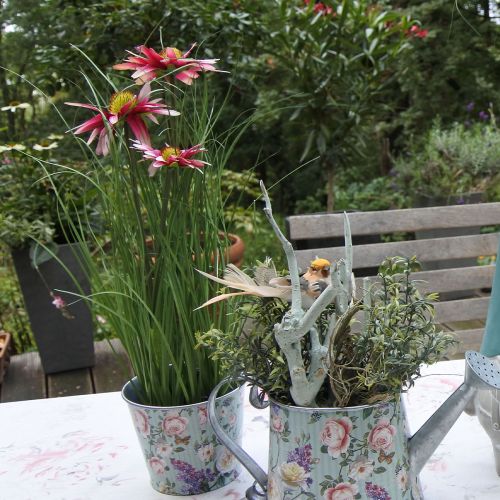 Floristik24 Artificial grass with Echinacea in a Pink 44cm pot