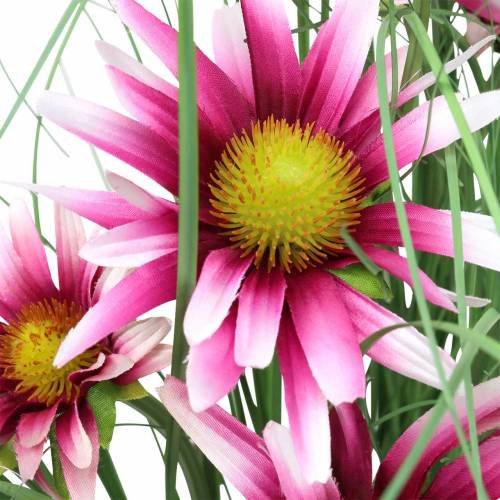 Product Grass with Echinacea artificial in a pot Pink 63cm