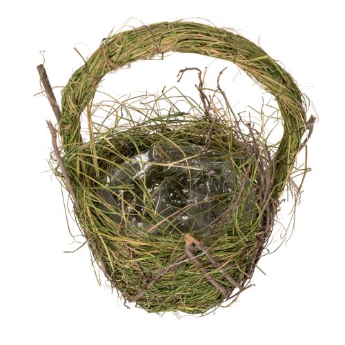 Product Easter basket, natural design, hand basket for festive home decoration, 25cm