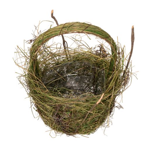 Product Decorative basket, grass weave, natural Easter decoration basket, gift basket, 29cm