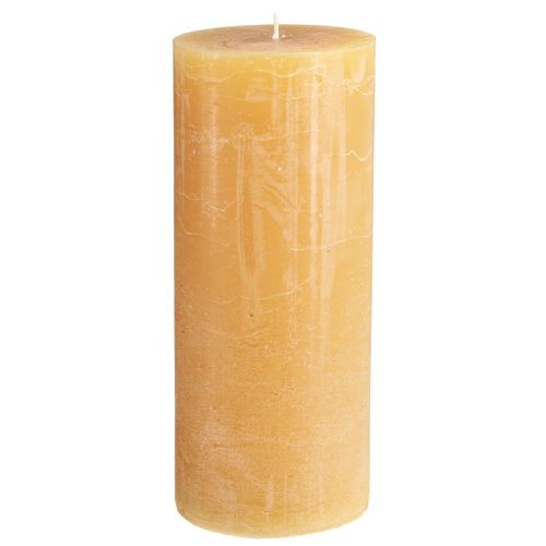 Product XXL pillar candle set, honey-colored, creates a cozy atmosphere, 85x200mm, 100h burning time, pack of 2