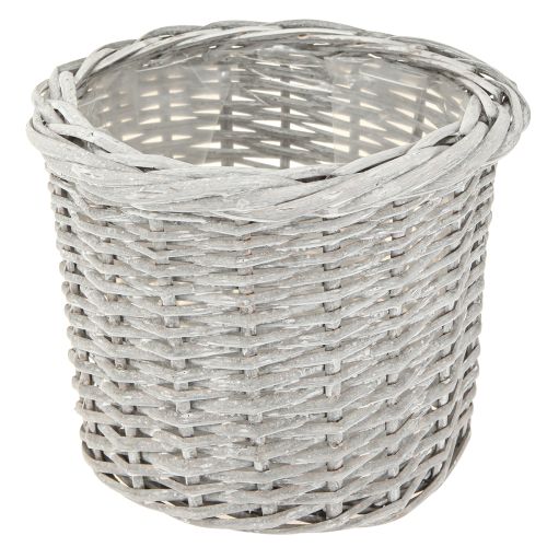 Product Large planting basket with foil, white-grey, Ø43/34/28cm, set of 3