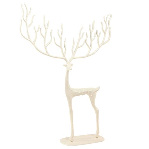 Floristik24 Large reindeer decoration metal Christmas decoration white H58cm