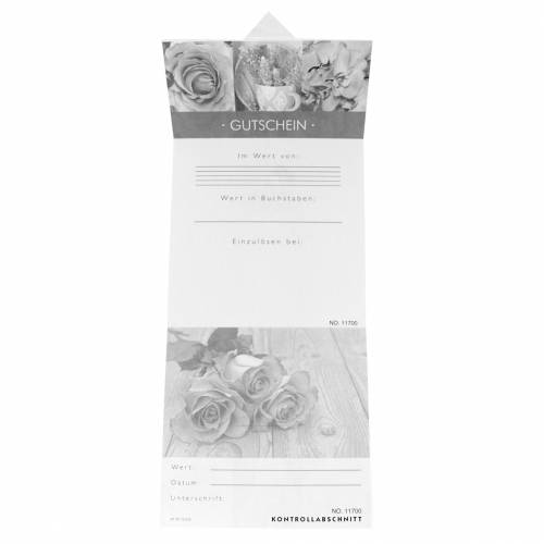 Floristik24 Voucher card rose lilac + envelope 1pc