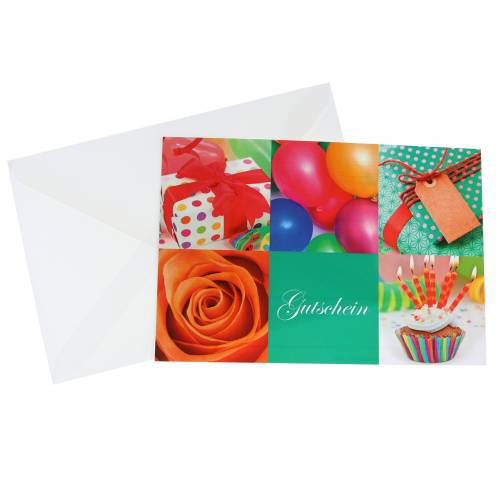 Product Voucher birthday with envelope 5pcs
