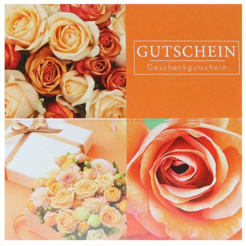 Floristik24 Gift card Rose Orange + envelope 1p