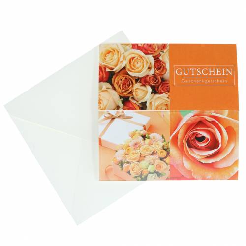 Product Gift card Rose Orange + envelope 1p