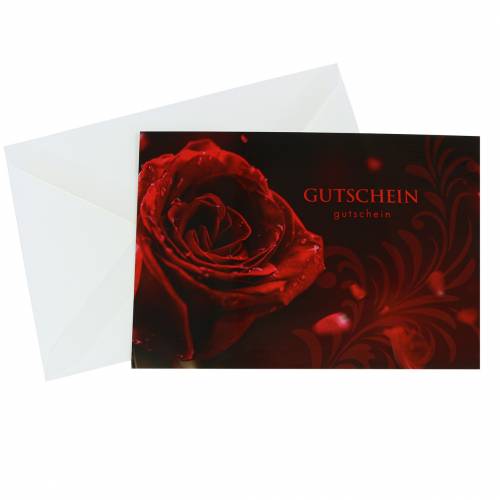 Product Voucher rose with envelope 5pcs