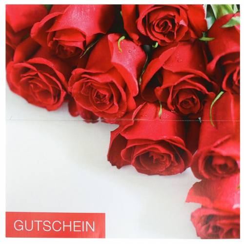 Product Gift card red roses + envelope 1p