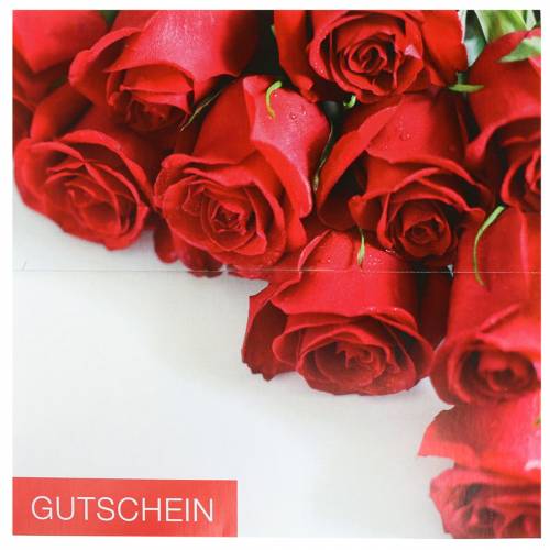 Floristik24 Gift card red roses + envelope 1 pc