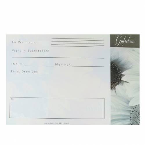 Floristik24 Voucher sunflower with envelope 5pcs