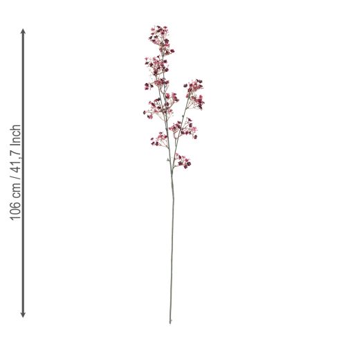 Product Gypsophila Artificial Baby&#39;s Breath Bordeaux 106cm 2pcs