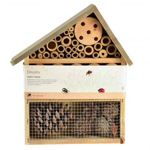 Floristik24 Insect hotel insect house light brown 25cmx8.5cmx32cm