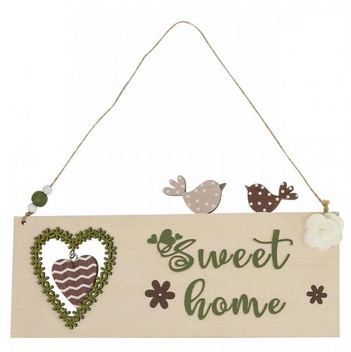 Product Window decoration, hanging decoration, Sweet Home wooden sign, 25cm, 2 pieces