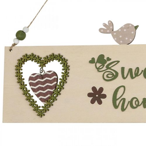 Product Window decoration, hanging decoration, Sweet Home wooden sign, 25cm, 2 pieces