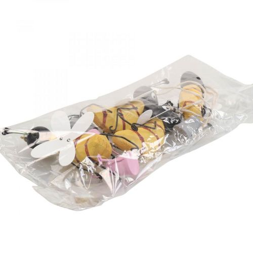 Floristik24 Hanging decoration window decoration bee wood metal decoration figure 10cm 4pcs