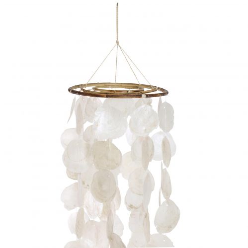Floristik24 Hanging decoration shells Capiz wind chime decoration Ø29cm 185cm