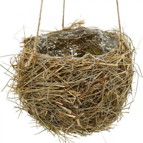Floristik24 Blumenampel Heu Natur Plant basket for hanging Hanging pot Ø20cm