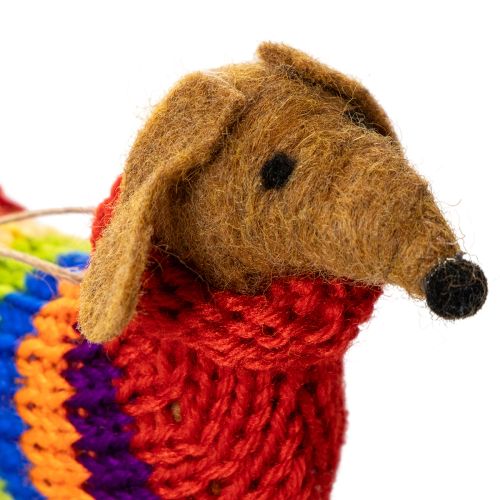 Decorative Dachshund Dog Ornament for Christmas Tree, 16cm, 2 Pieces | Floristik24.ie
