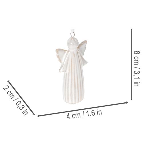 Angel pendant decorative figure for hanging on Christmas tree 8cm 4pcs | Floristik24.ie