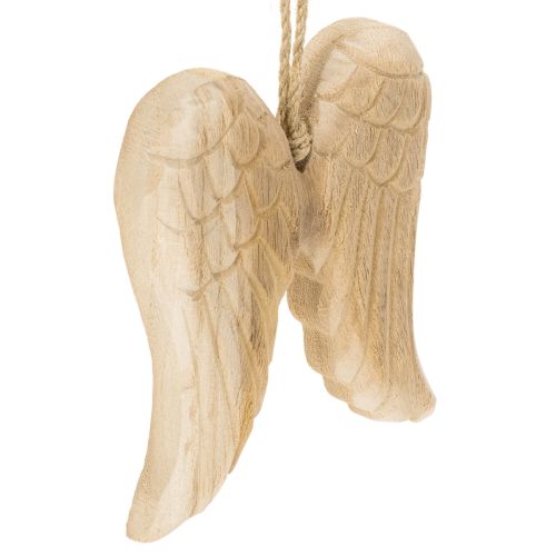 Wooden Angel Wing Pendant for Hanging Decoration 12cm