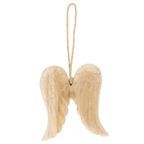 Wooden Angel Wing Pendant for Hanging Decoration 12cm | Floristik24.ie