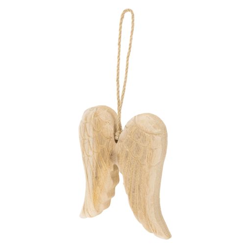 Wooden Angel Wing Pendant for Hanging Decoration 12cm | Floristik24.ie